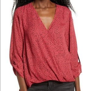 All in Favor Surplice blouse
